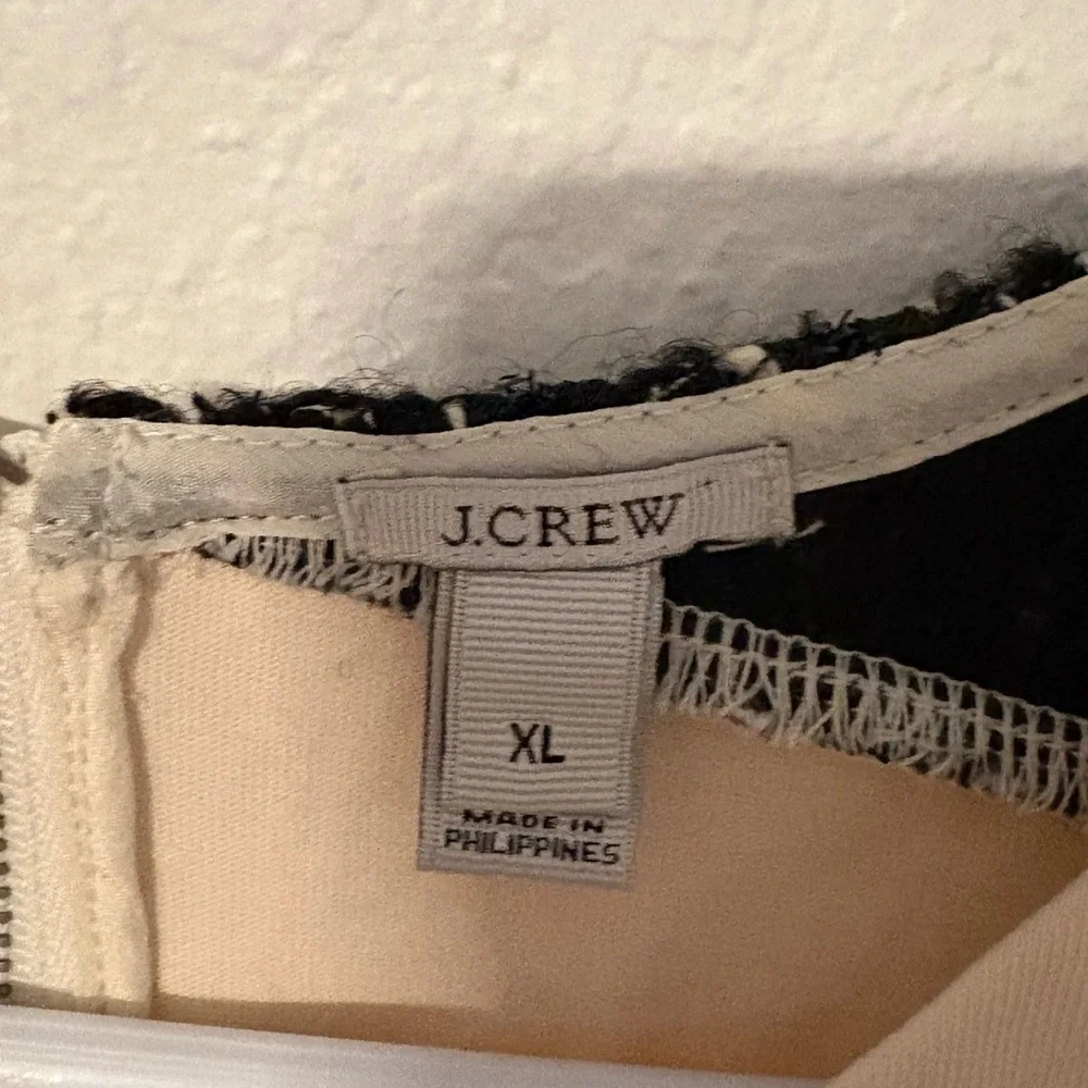 Elegant Cream‎ and Black Women's Top, Size XL, J Crew